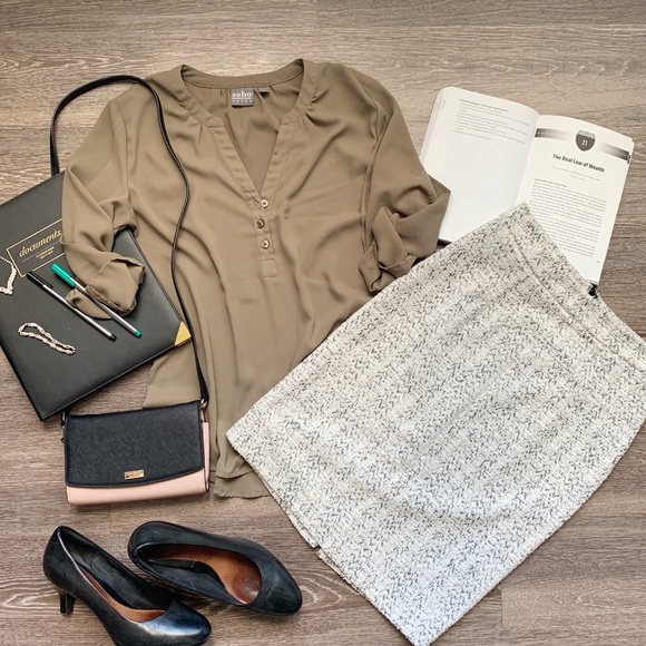 Classic Tweed Pencil Skirt - Picture 2 of 5